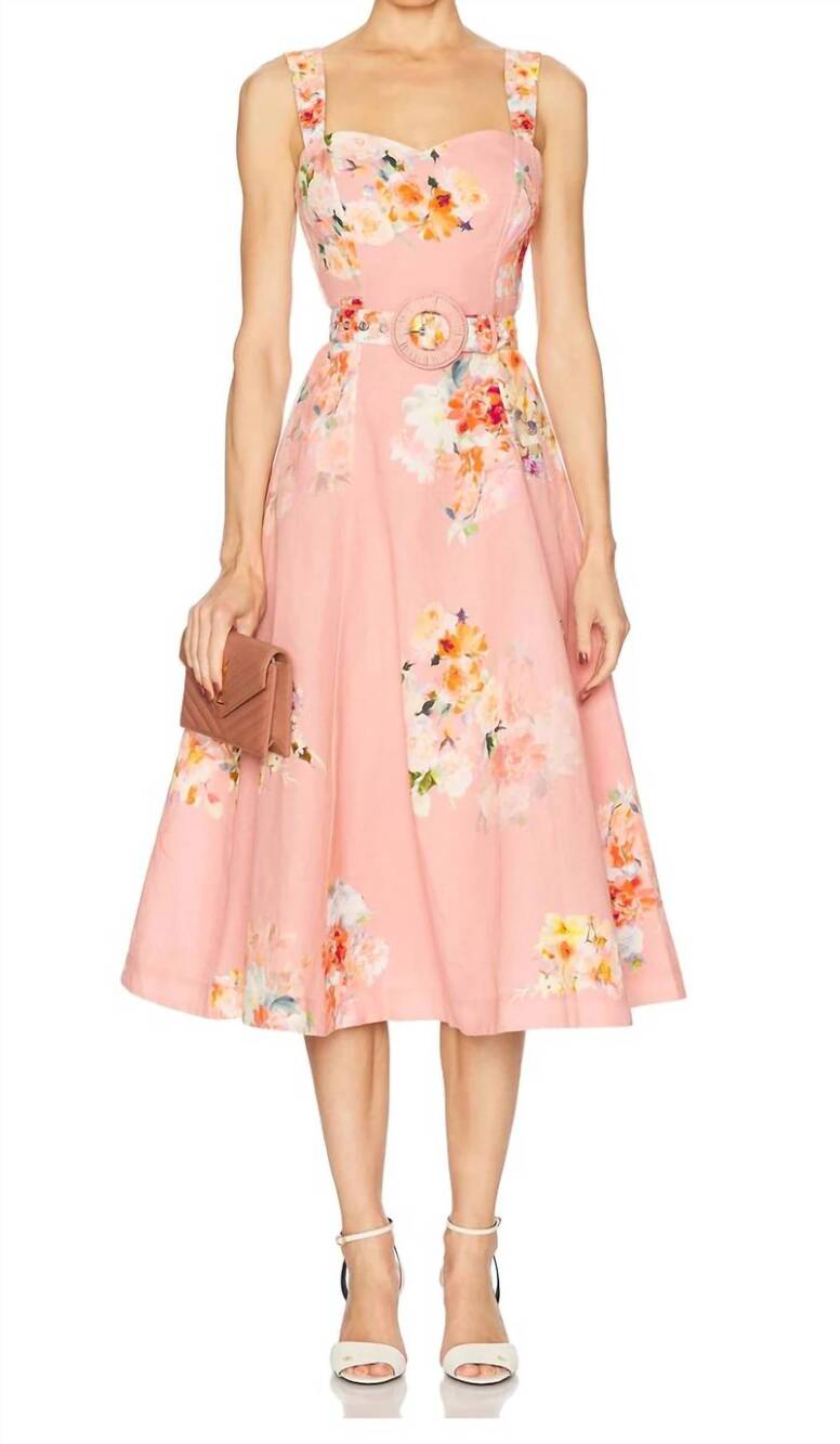NEW HEMANT & NANDITA saba buckle long dress in blush
